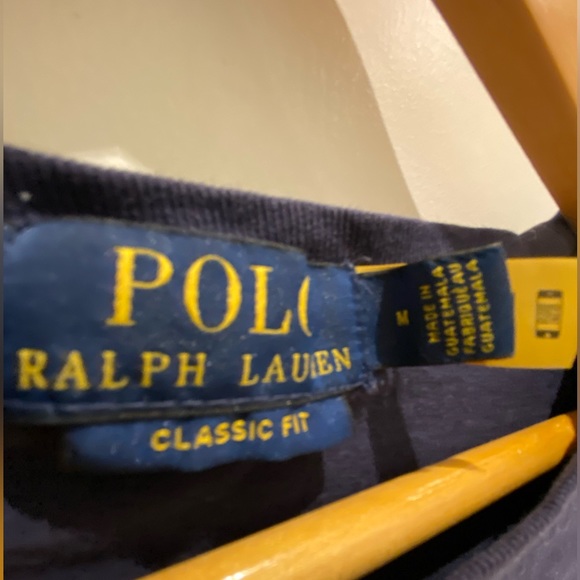 Polo Ralph Lauren Polo Mallet Bear Jersey T-Shirt Navy Blue Size M - Picture 3 of 3